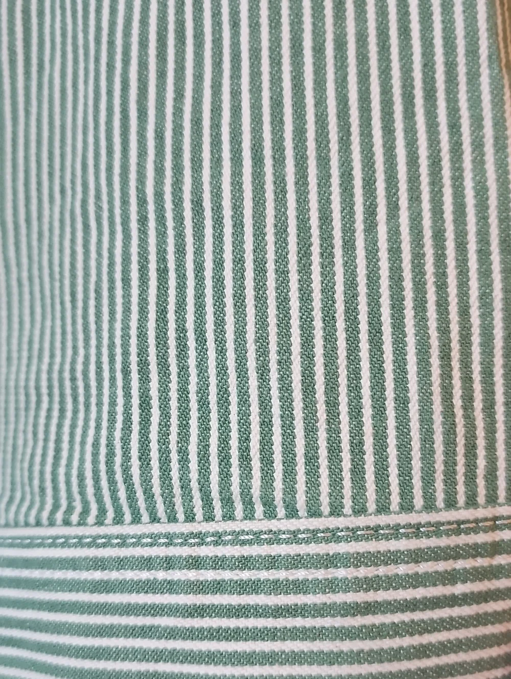 Sleeveless Mint Striped Button-Front Top